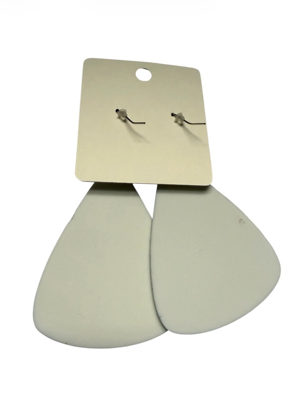 Abstract Peacock Design Rounded Triangle Shape Earrings - Picture 4 of 4